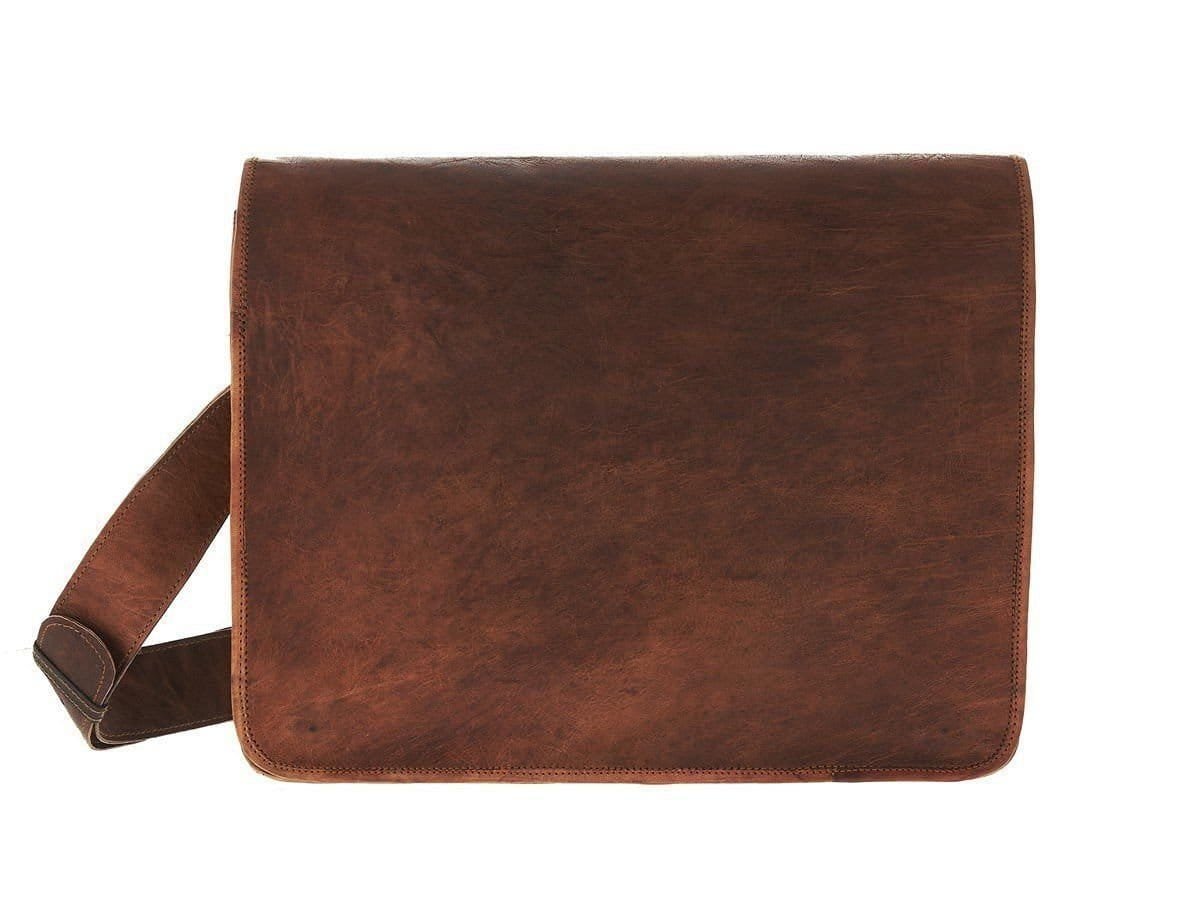 Leather Full Flap Office Laptop Bag